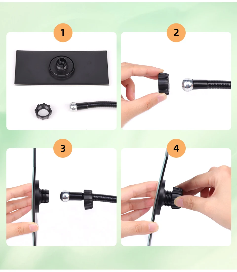 Flexible Clip-on Mirror for Salon Grafting Eyelash Extension 360°Rotatable Mirror Portable Desk Office Mirror Personal Safety