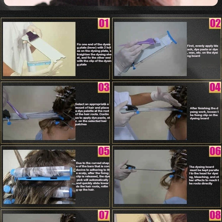 Hair Salon Balayage Board Barbershop Hairdresser Design Styling Tool Set Accessory Professional Dyes Hair Coloring Dyeing Board
