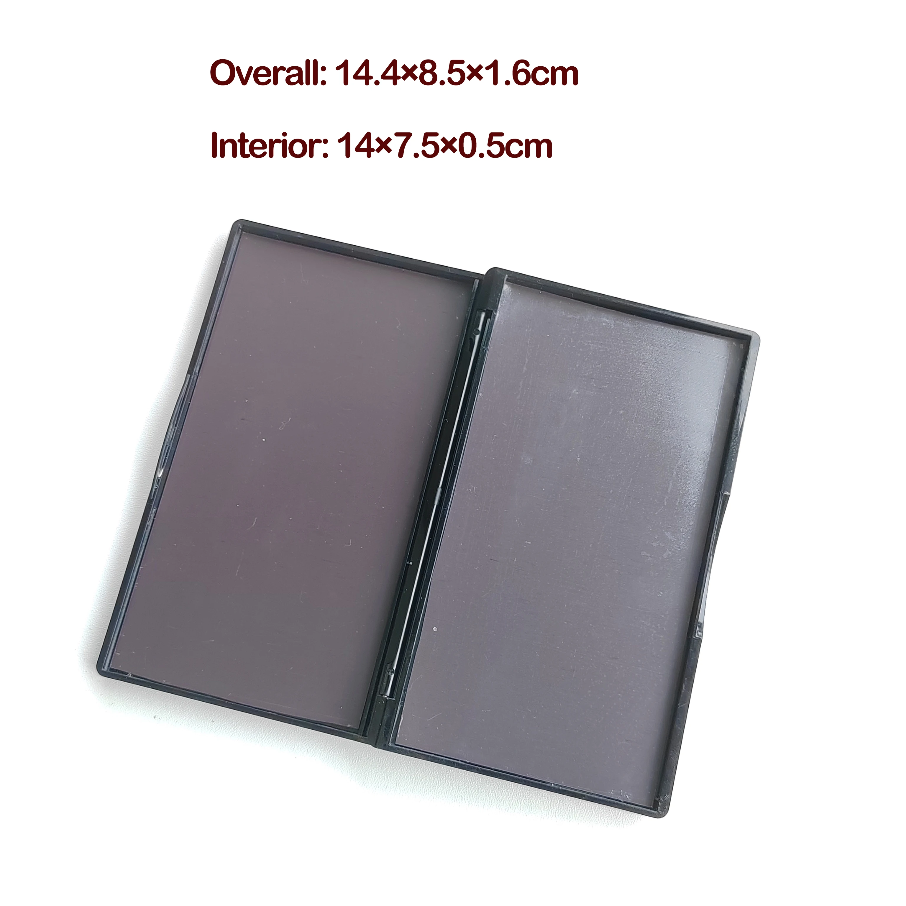 Double-Sided Magnetic Eyeshadow Palette Empty Case - 14.4x8.5x1.6cm Space-Saving Makeup Storage Box for DIY Cosmetics