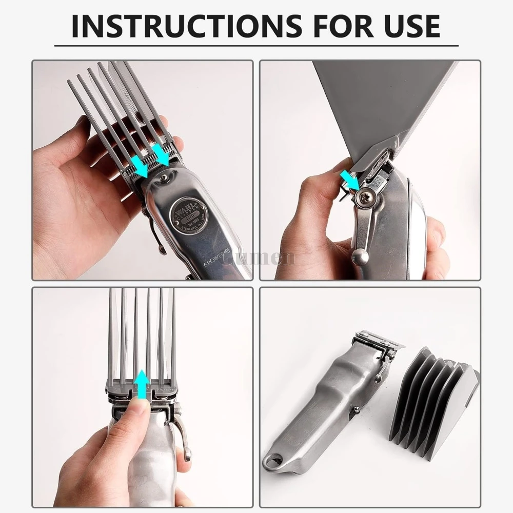 8pcs Hair Clipper Guide Combs Fit Most Size Wahl Clippers Limit Comb With Cutting Lengths From 1.25-3 Inch Attachments For Wahl