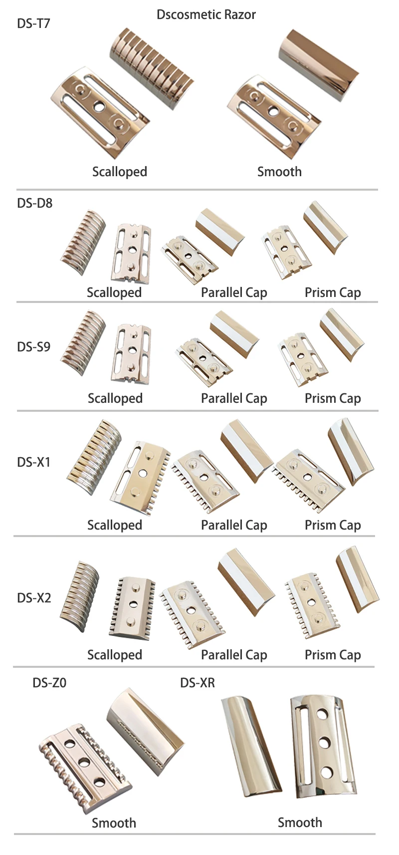 Dscosmetic V92 Brass Safety Razor Head for Man Wet Shaving