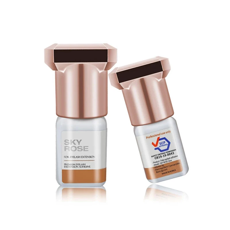 5 Bottles Sky Rose Glue Original Korea Flase Eyelashes Extension Supplies 5ml Beauty Shop Makeup Tools Adhesive Healthy