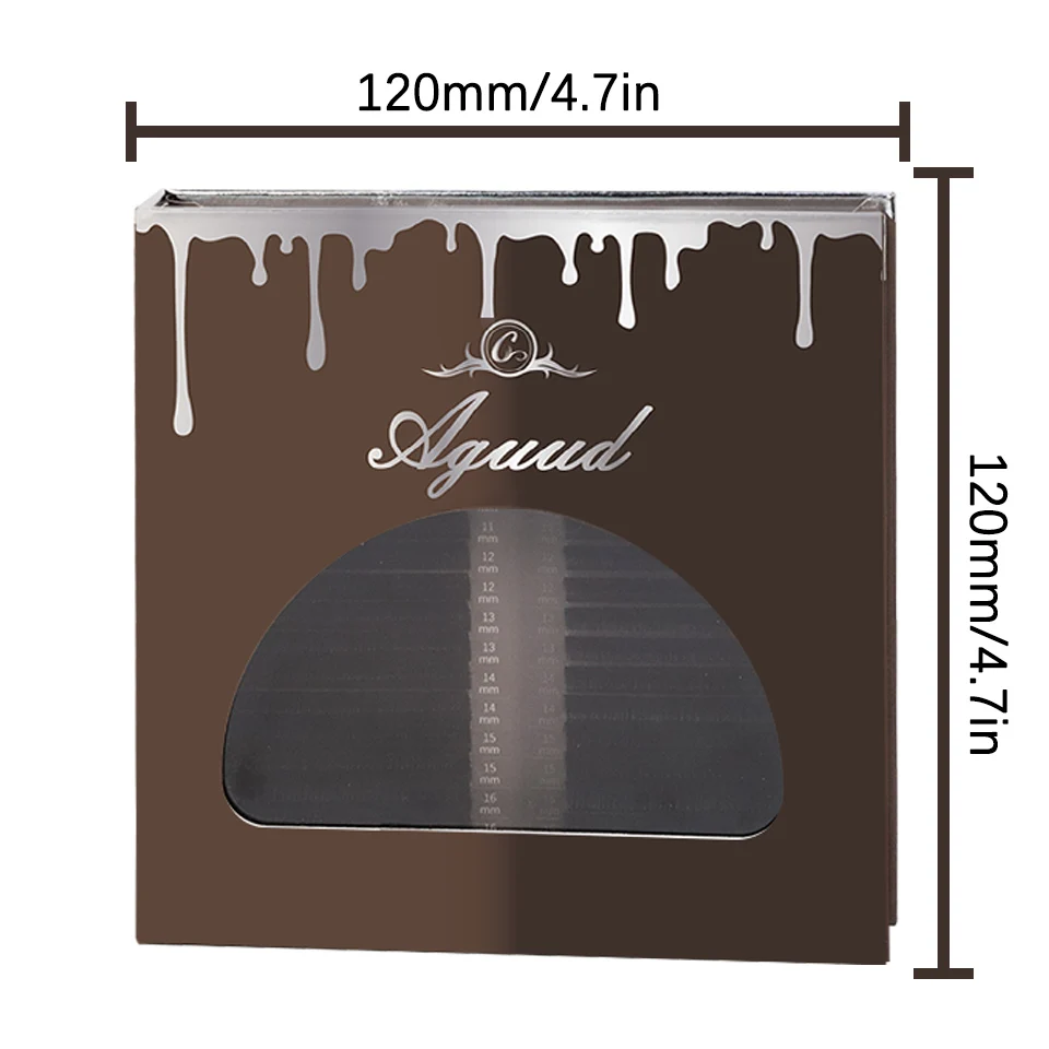 AGUUD 32Rows Brown Chocolate Color Premium Eyelashes Caramel Color Mink Individual Cashmere Volume Eyelash Extensions Collection