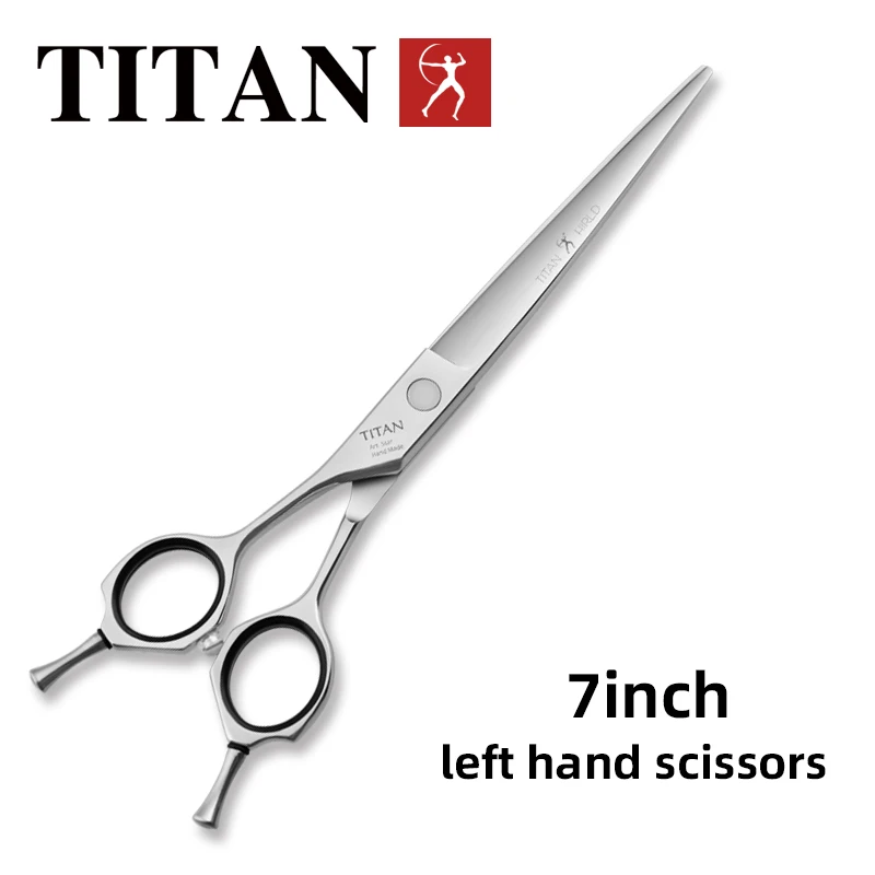 Titan Professional 7-inch Left Handed Cutting Scissors Shears Barber Scissors Hairdressing Scissors