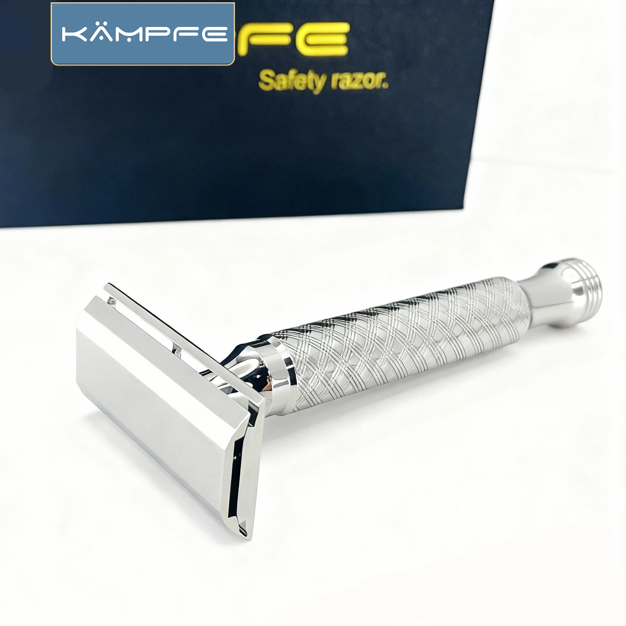 KAMPFE Manual Metal Safety Razor Double Edge Manual Shaver for Close Shave Traditional Safety Razor