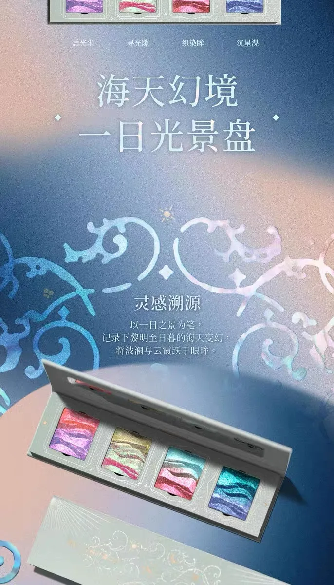 DRAMO Eyeshadow Palette Chameleon Glitter Metallic Shimmer Glitter Eye Shadow Gradient Colors Fine Flash Eye Makeup