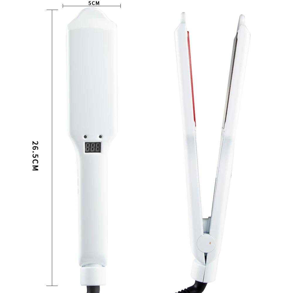 Infrared Ultrasonic Hair Care Iron Recover Damaged Hair Treatment LCD Display Cold Irons Dual Voltage Hair Styling Tool