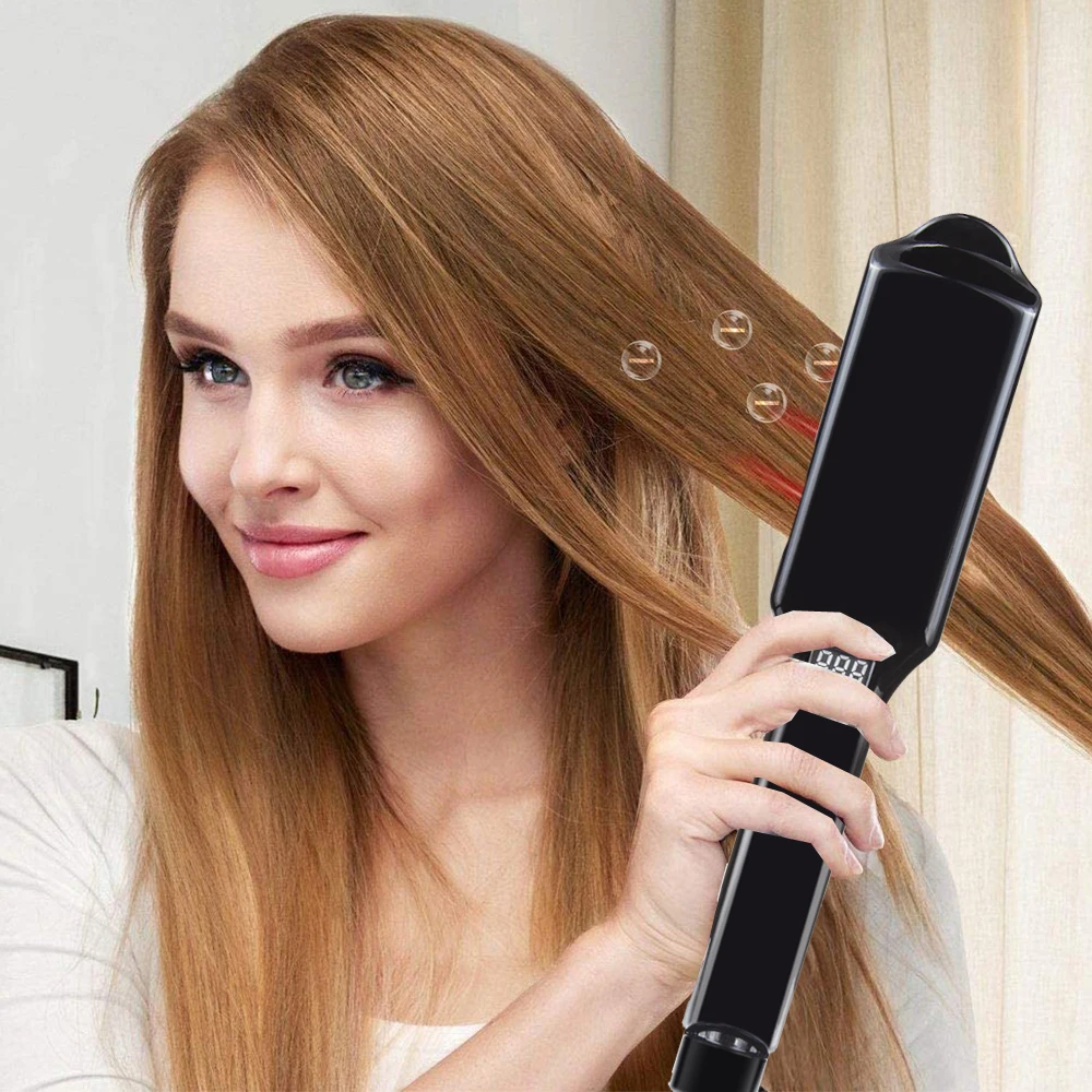 Infrared Ultrasonic Hair Care Iron Recover Damaged Hair Treatment LCD Display Cold Irons Dual Voltage Hair Styling Tool