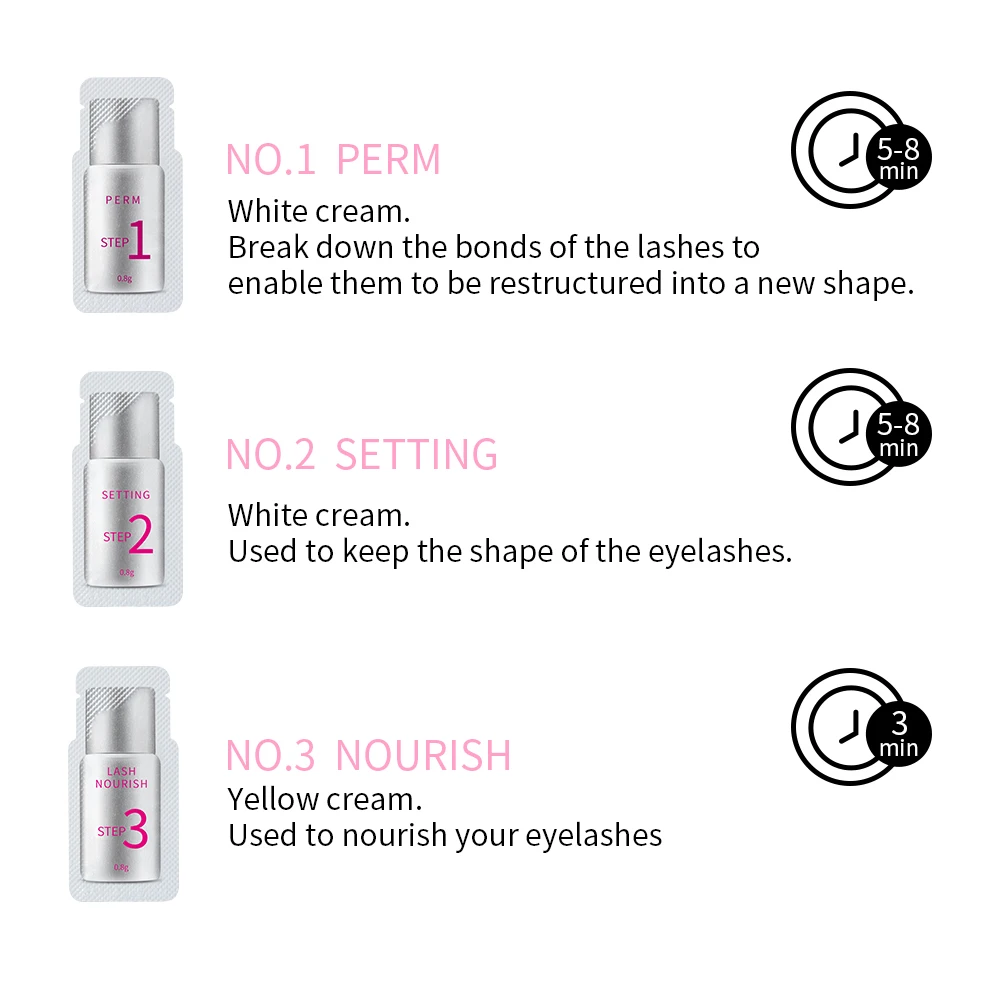 30 Pieces/Lot #1, #2, or #3 Lash Lift Eyelash Perm Kit Lashes Nutrition Lotion Stereotype Hygiene Convenience Use