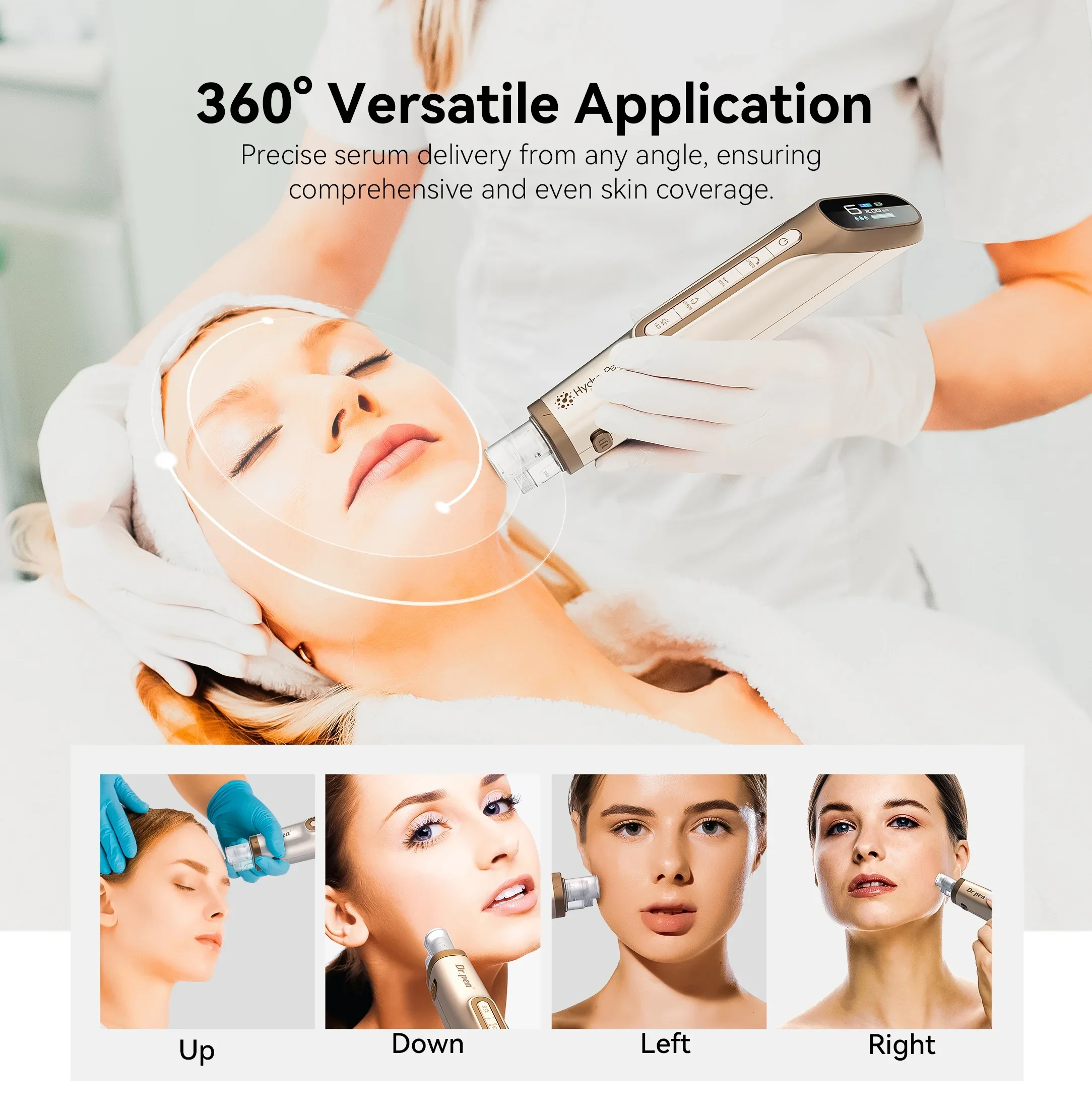 Dr. Pen H6 Newly Upgraded Dual Cartridge Design Intelligent Infusion Microneedling Pen Needle Length 0.25mm As a High-End Gift