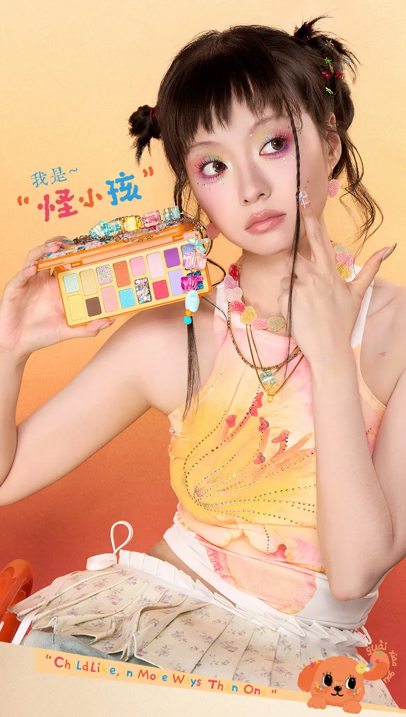 Cheeryep Qianyan 16 Color Eye Shadow Palette Pink Brown Cowboy Blue Multicolor Matte Pearl Smoky Eye Makeup Palette