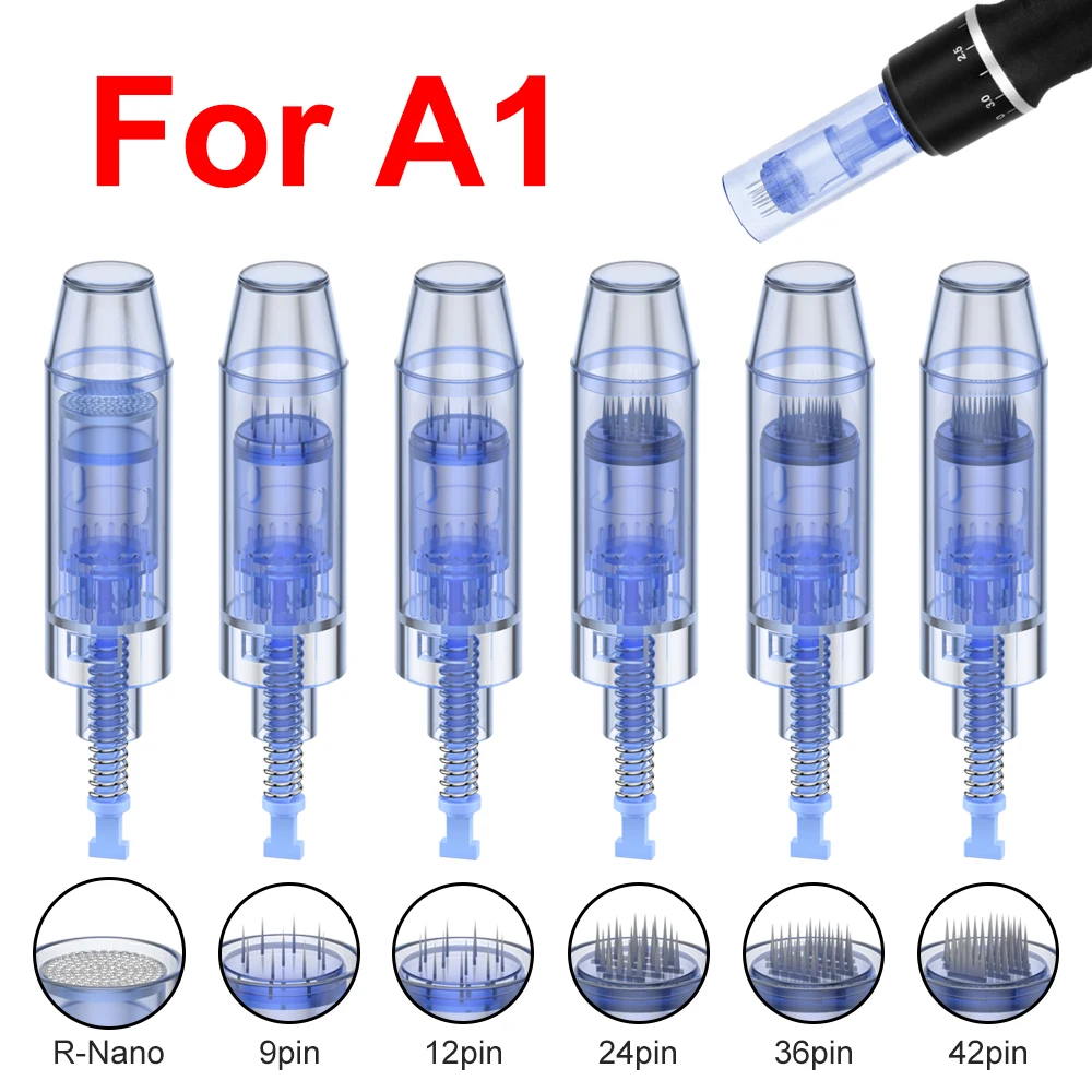 50/100pcs Per Pack A1 Derma Pen Needle Cartridges 9/12/24/36/42/R-nano Dermapen Replacement Tip