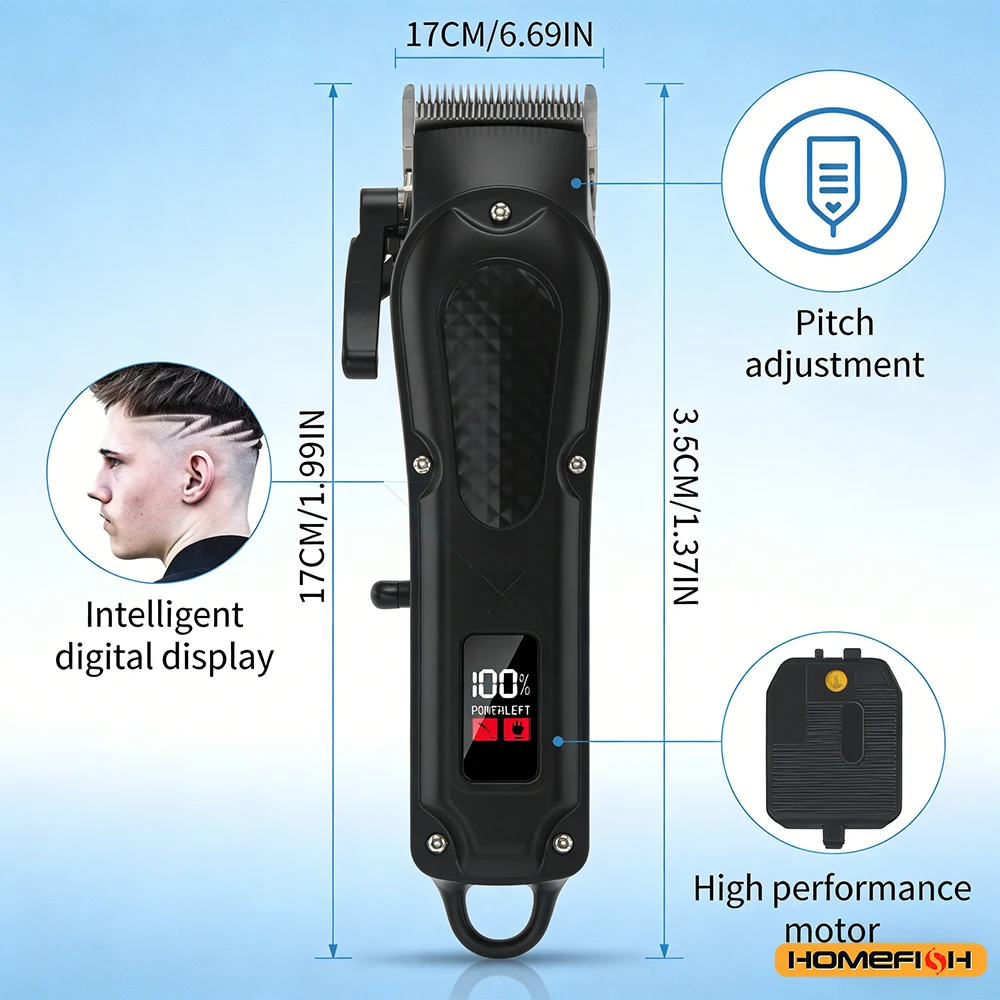 Professional USB Rechargeable Hair Clipper & Beard Trimmer, Cordless, Ideal Gift For Men