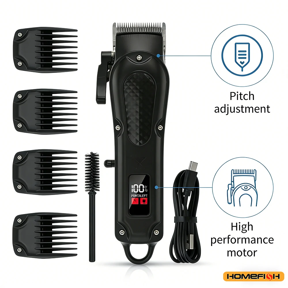 Professional USB Rechargeable Hair Clipper & Beard Trimmer, Cordless, Ideal Gift For Men