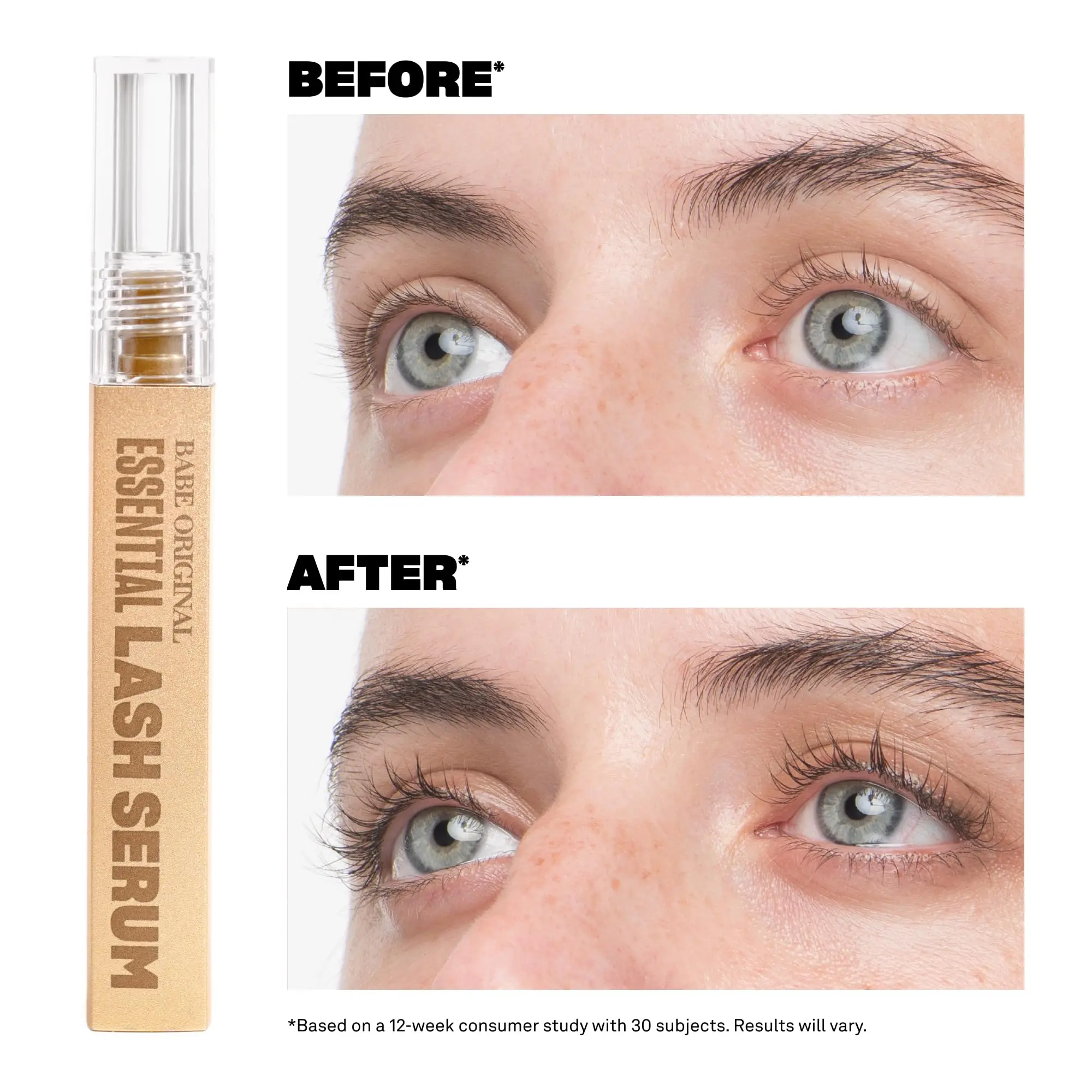 Babe Lash Serum-Fuller & Longer Looking Eyelashes, Advanced Lash Enhancing Treatment for Natural Lashes,Extensions &Eyebrows