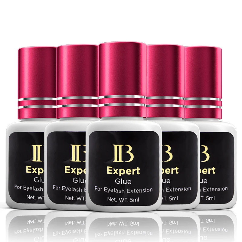 5ml Korea IB Ibeauty Expert Glue for Eyelash Extensions Original IB Wine Red Cap Lash Glue False Eyelash Adhesive Private Logo