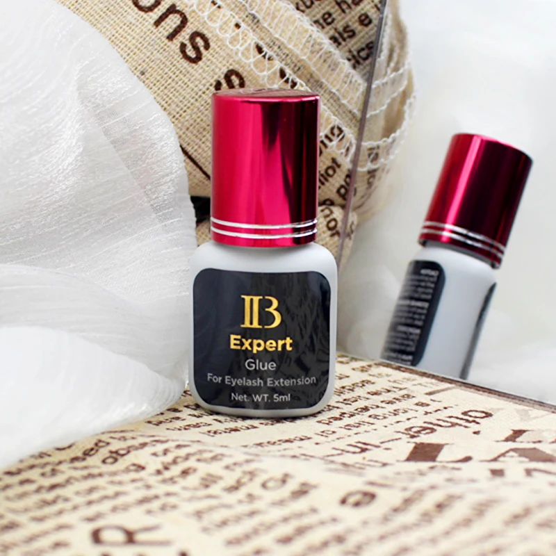 5ml Korea IB Ibeauty Expert Glue for Eyelash Extensions Original IB Wine Red Cap Lash Glue False Eyelash Adhesive Private Logo