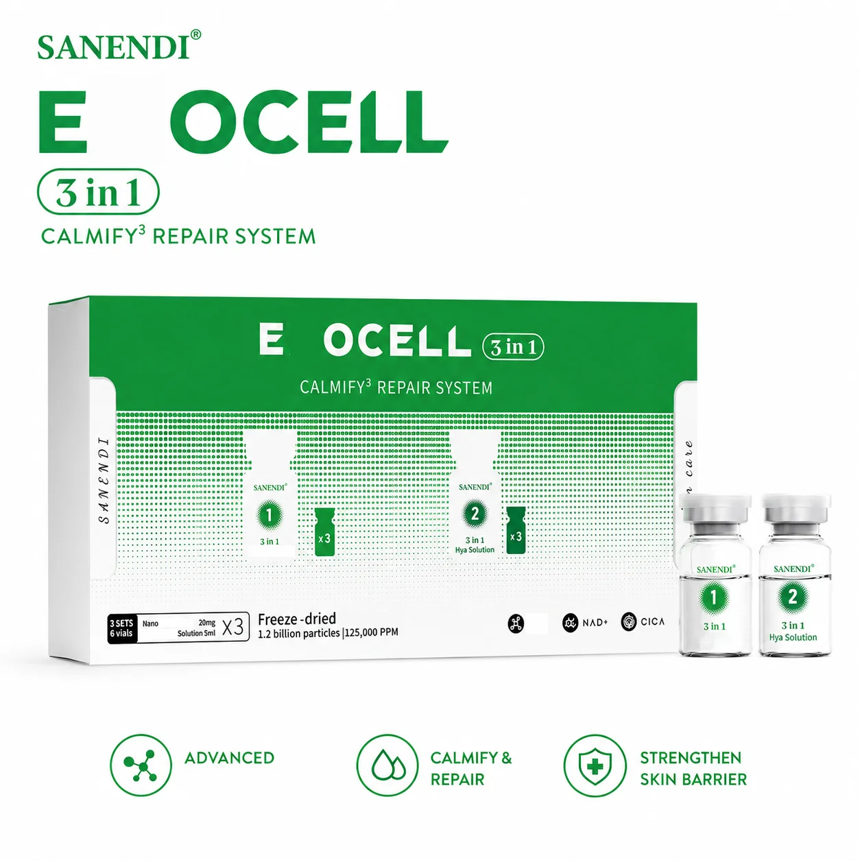 Luxury 3 in 1 Exme NAD GSH Serum Multiple Korean Skin Care CICA PLA Facial Care Hydration Smoothing Brighting Der.pen Ampoule