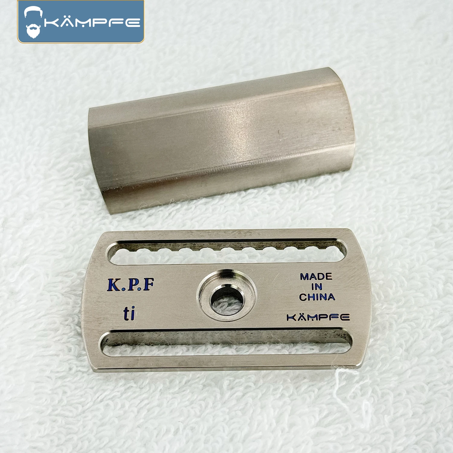 KAMPFE Men's Safety Shaver Head TC4 Titanium CNC Precision Milling Boyfriend Gift