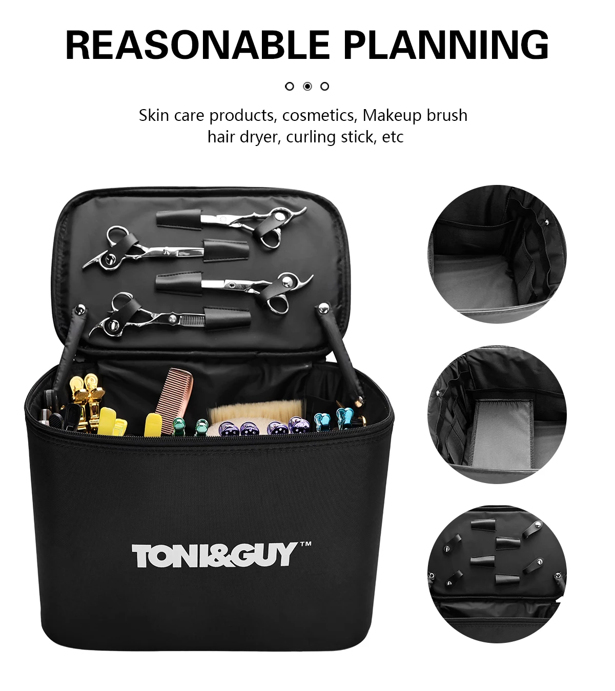 Cosmetic Organizer Portable Hairstylist Travel Bag Professional Storage CaseMakeup Bag Salon Nail Tattoo Beauty Tool