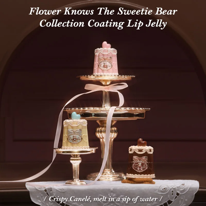 Flower Knows The Sweetie Bear Collection Coating Lip Jelly Silk Satin Blush Waterproof Long Lasting Makeup Flowerknows
