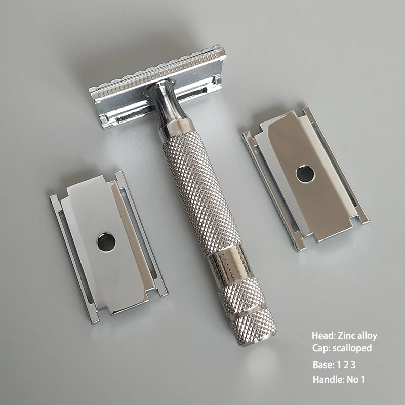 Dscosmetic AX-SE Zinc Alloy Double Edge Safety Razor with Stainless Steel Handle