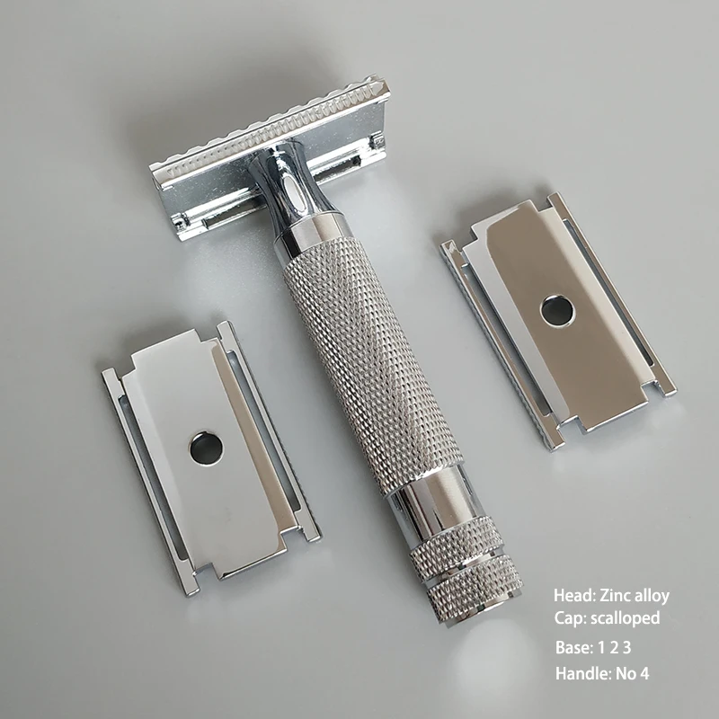 Dscosmetic AX-SE Zinc Alloy Double Edge Safety Razor with Stainless Steel Handle