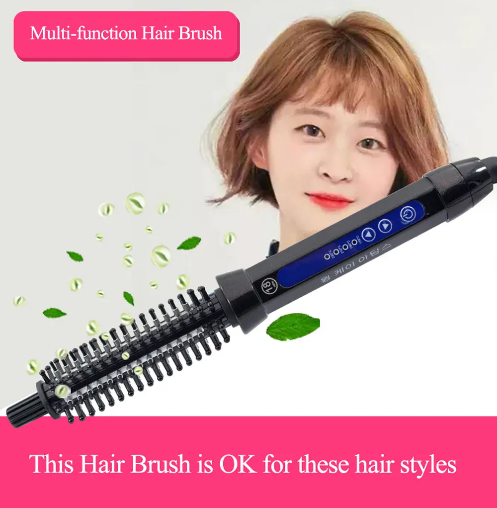Ceramic Hair Brush Curler Electric Hair brush Comb Hair Curling Roller Hair Curling Iron