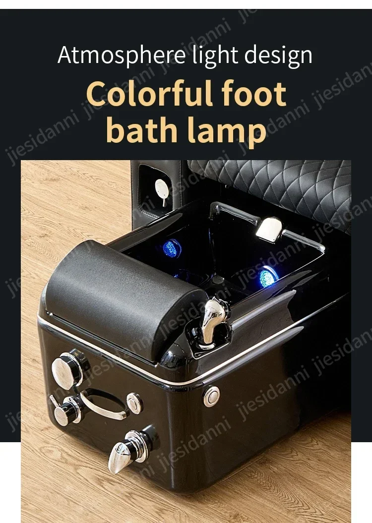 2026 Professional Pedicure Spa Recliner Chair, Foot Bath Tub Beauty Salon Manicure Pedicure Furniture.