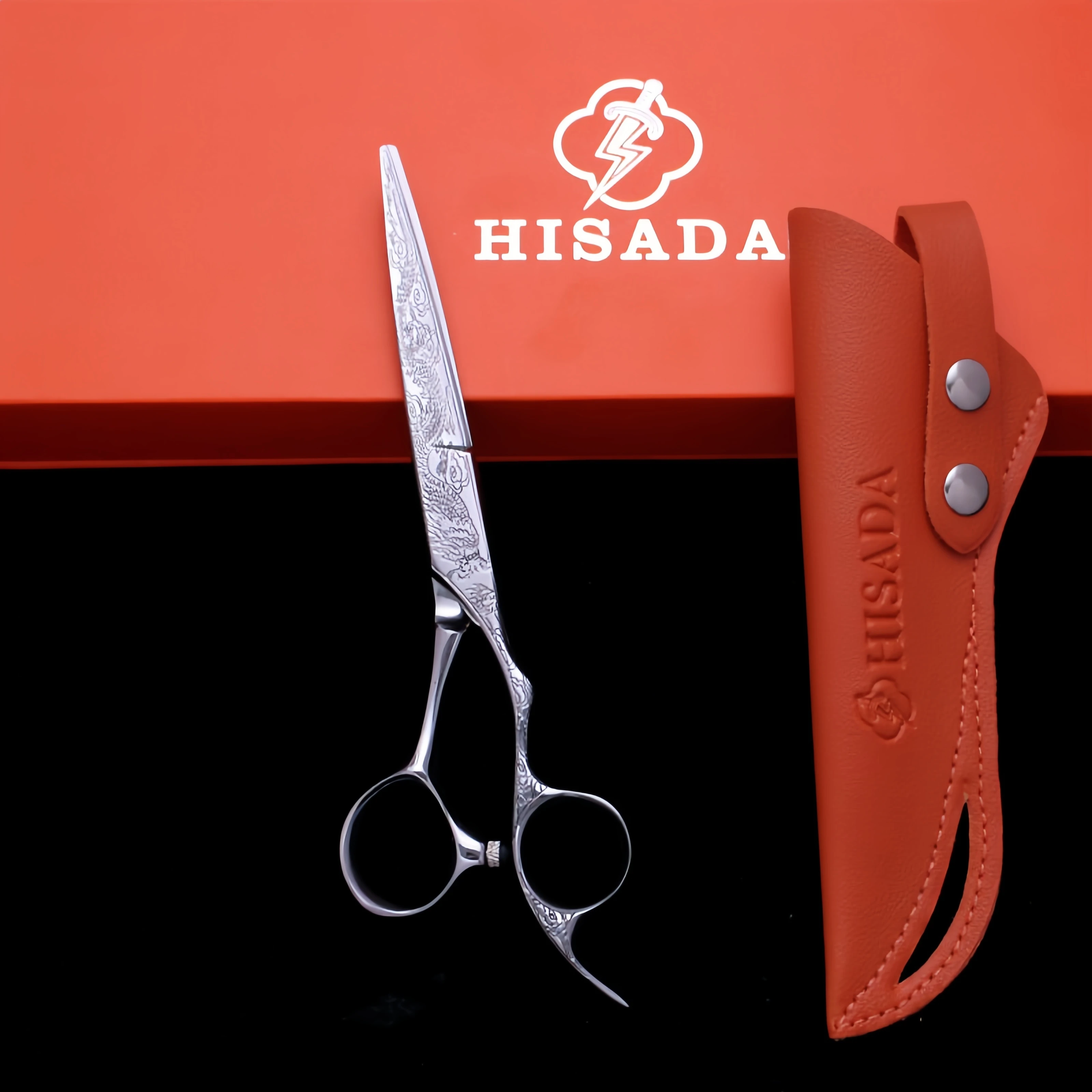 Barber Scissors Patterned Scissors 6.0 Inch High-End Hair Cutting Scissors Hair Salon Exclusive Scissors Set