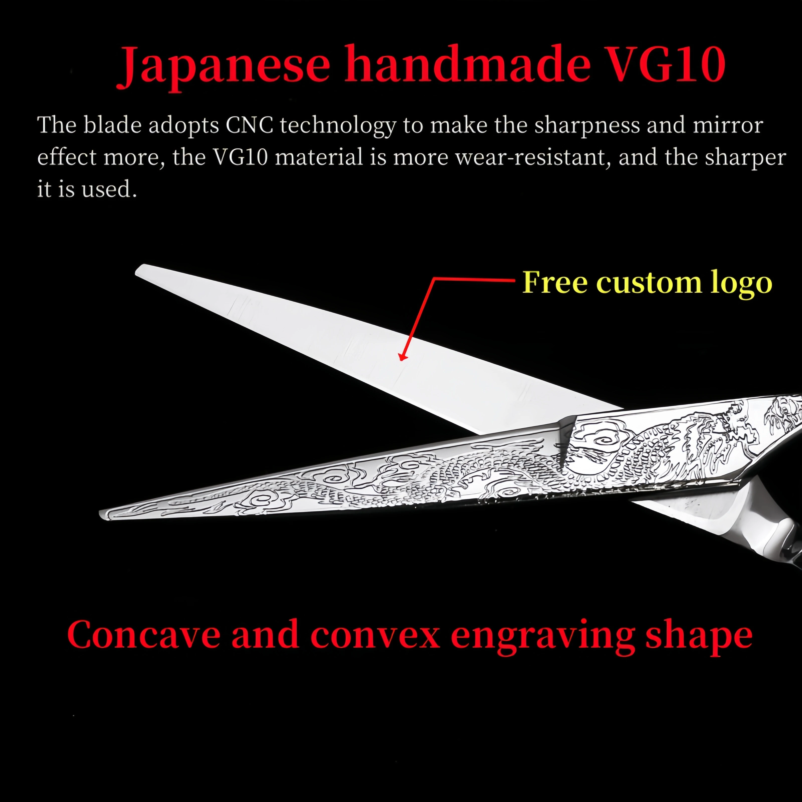 Barber Scissors Patterned Scissors 6.0 Inch High-End Hair Cutting Scissors Hair Salon Exclusive Scissors Set