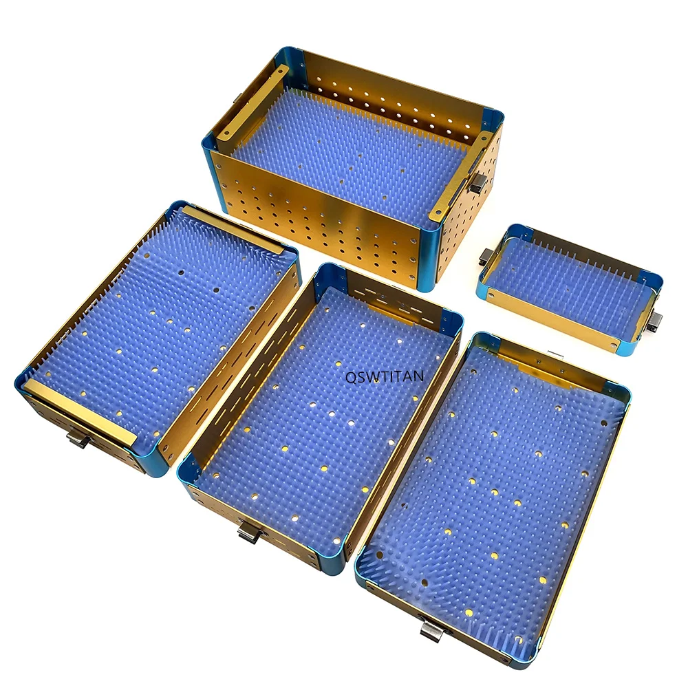 Aluminium Sterilization Case For Opthalmic Dental Surgical Instrument Tools Disinfection Tray Box