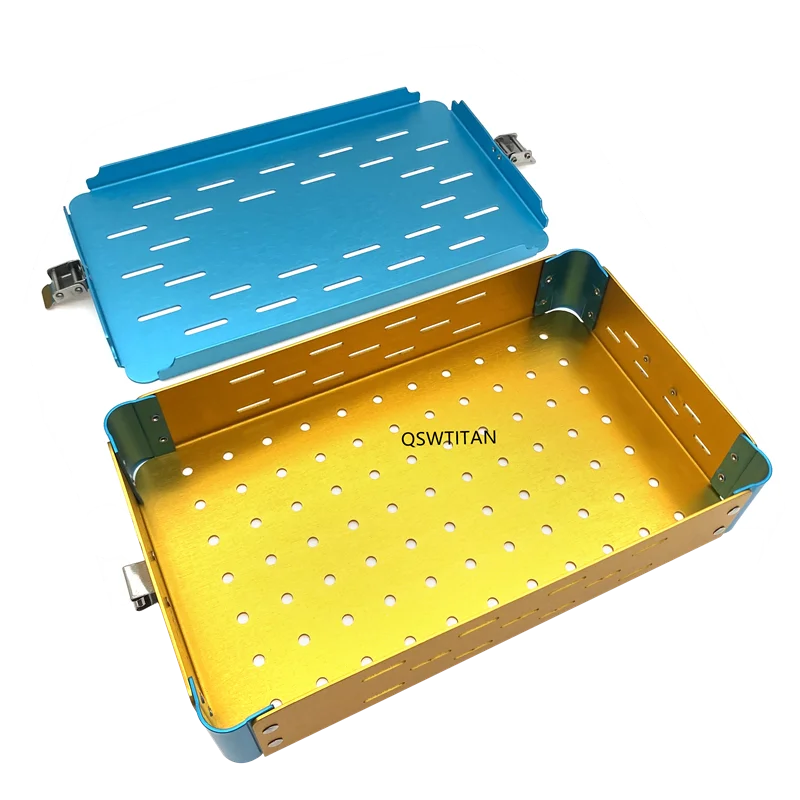 Aluminium Sterilization Case For Opthalmic Dental Surgical Instrument Tools Disinfection Tray Box