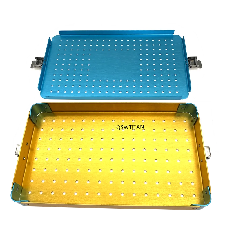 Aluminium Sterilization Case For Opthalmic Dental Surgical Instrument Tools Disinfection Tray Box