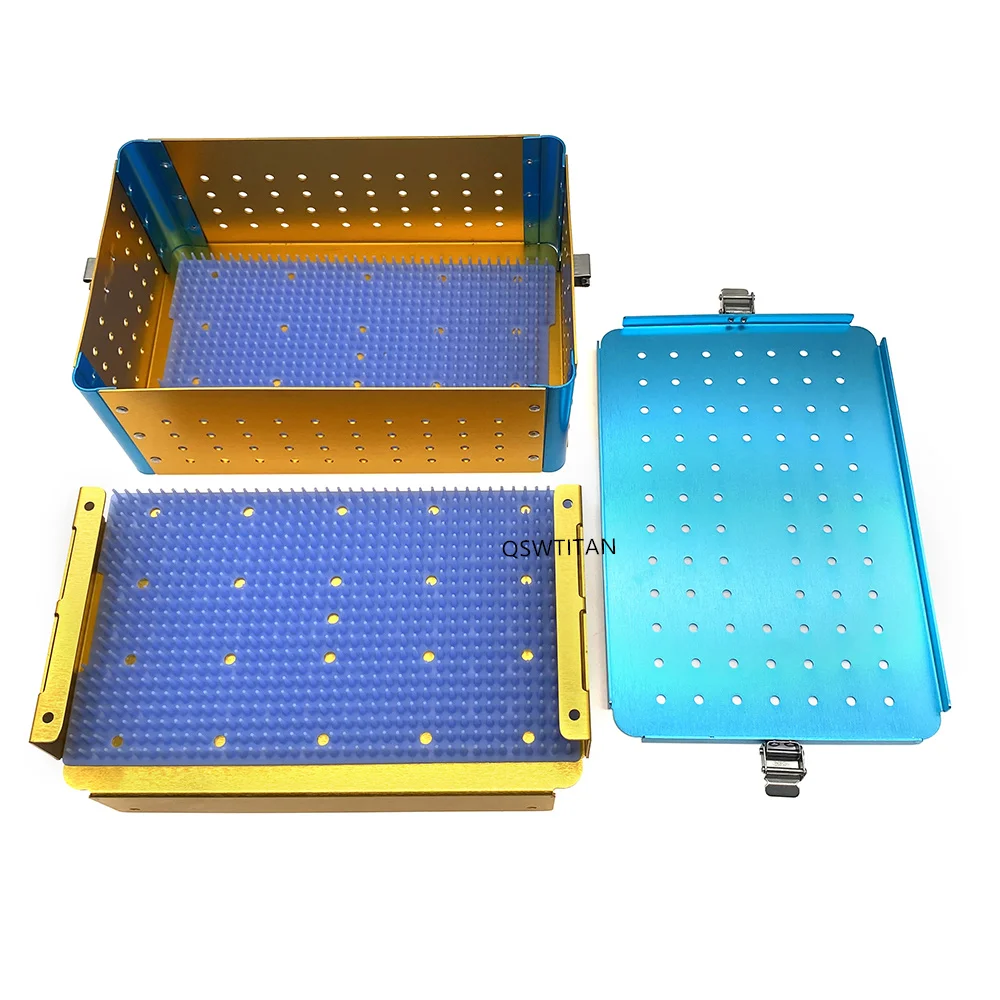 Aluminium Sterilization Case For Opthalmic Dental Surgical Instrument Tools Disinfection Tray Box