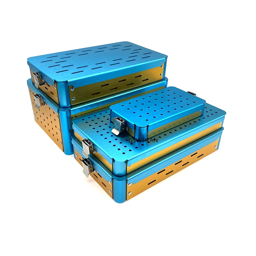 Aluminium Sterilization Case For Opthalmic Dental Surgical Instrument Tools Disinfection Tray Box