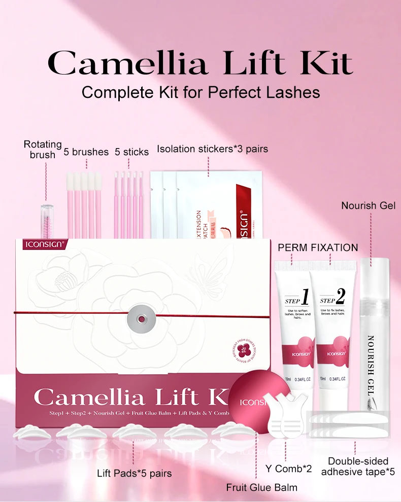 Semi-Permanent Brow or Lash Lift Kit Professional Eyelash Perm Kit Lamination Eyelash Lifting Perming Lashes Eyes Makeup