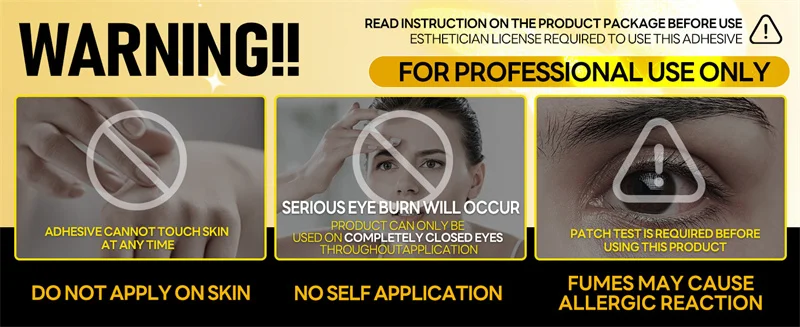 3 Bottles UV Eyelash Glue Gel 6ml Fake Lashes Eyelash Extension Adhesive Black Quick Dry Long-Lasting Professional Supplies Tool