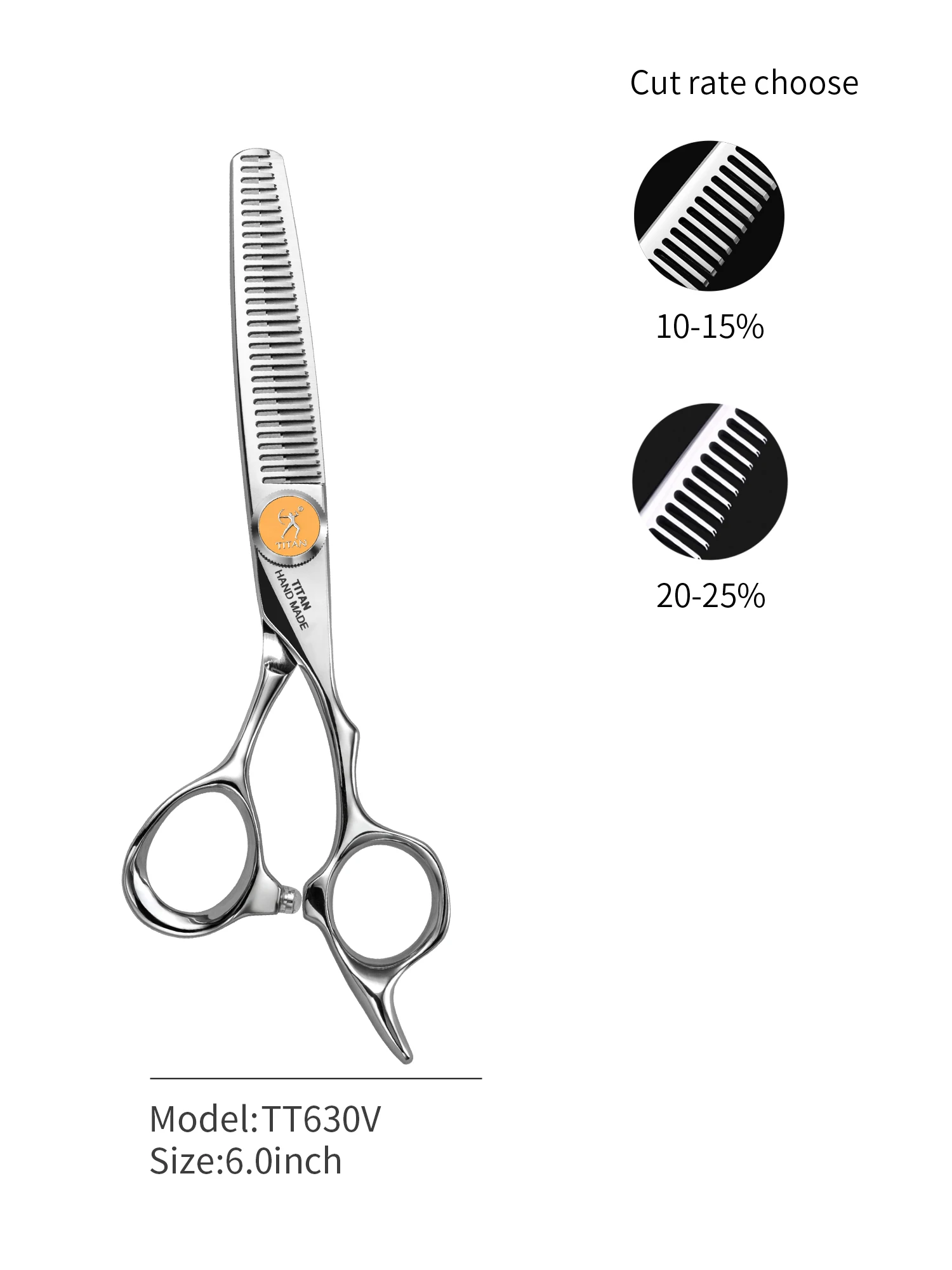 Titan Professional Hair Scissors Thinning Cutting Barber Hair Shears Scissor Hairdressing Scissors 5.5/6.0/6.5/7.0inch 440C