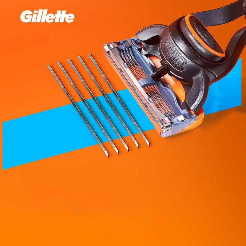 Gillette Fusion 5 Razor Men's Shaving Set 5 Layers Safety Manual Shaving Head Anti-Friction Blade Beard Shaver Refills Self Care