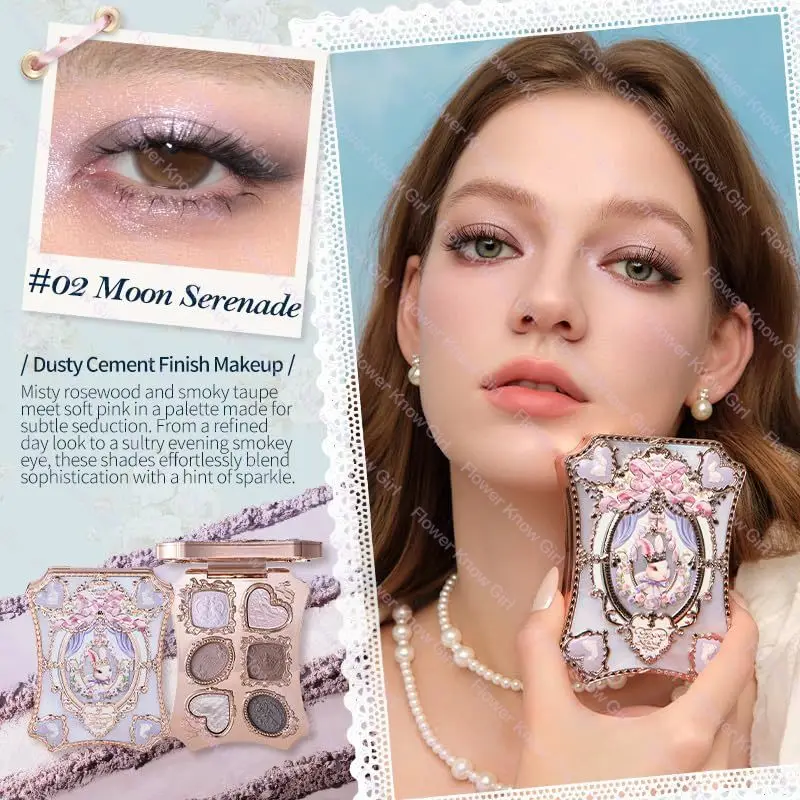 Flower Knows Full Makeup Kit Luxury Gift Box Eyeshadow Palette Blush Lip Cream Hand Mirror Hair Clip Bag Pendant Cute Beauty Cos