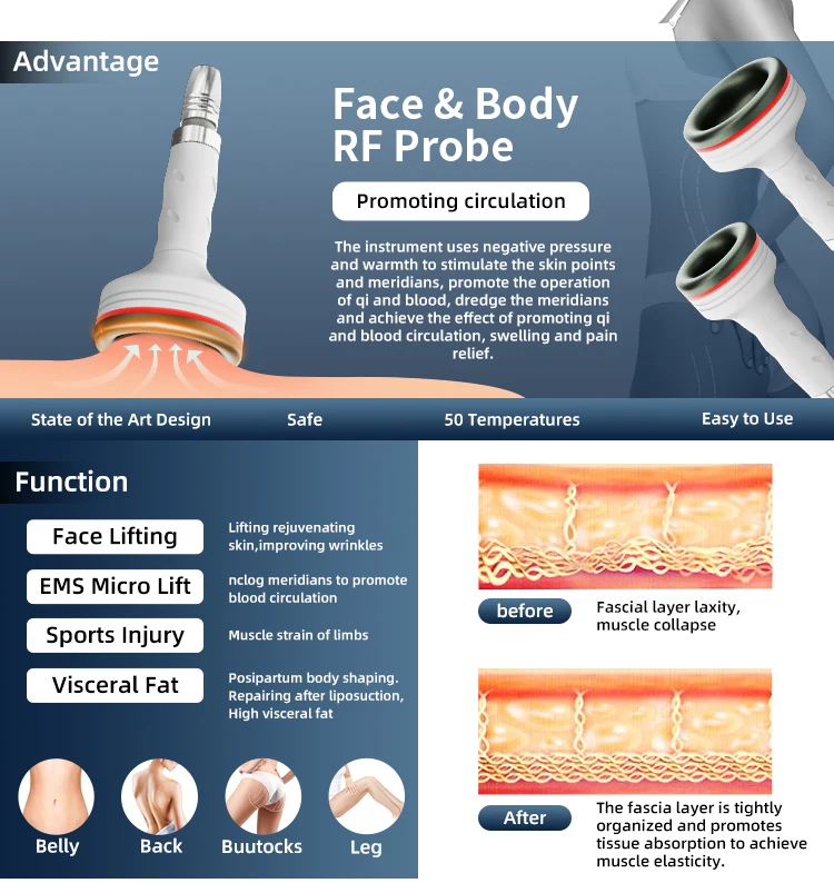 10 in 1 Body Sculpt Fast Weight Loss Cellulite Remover Body Sculpting 448k Cet Ret EMS Vacuum Cavitation Device
