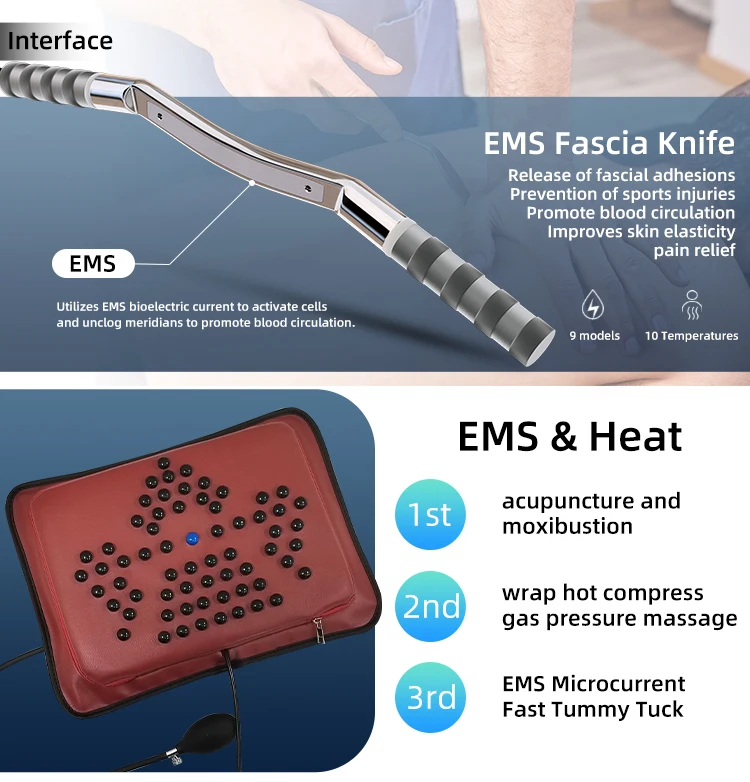 10 in 1 Body Sculpt Fast Weight Loss Cellulite Remover Body Sculpting 448k Cet Ret EMS Vacuum Cavitation Device