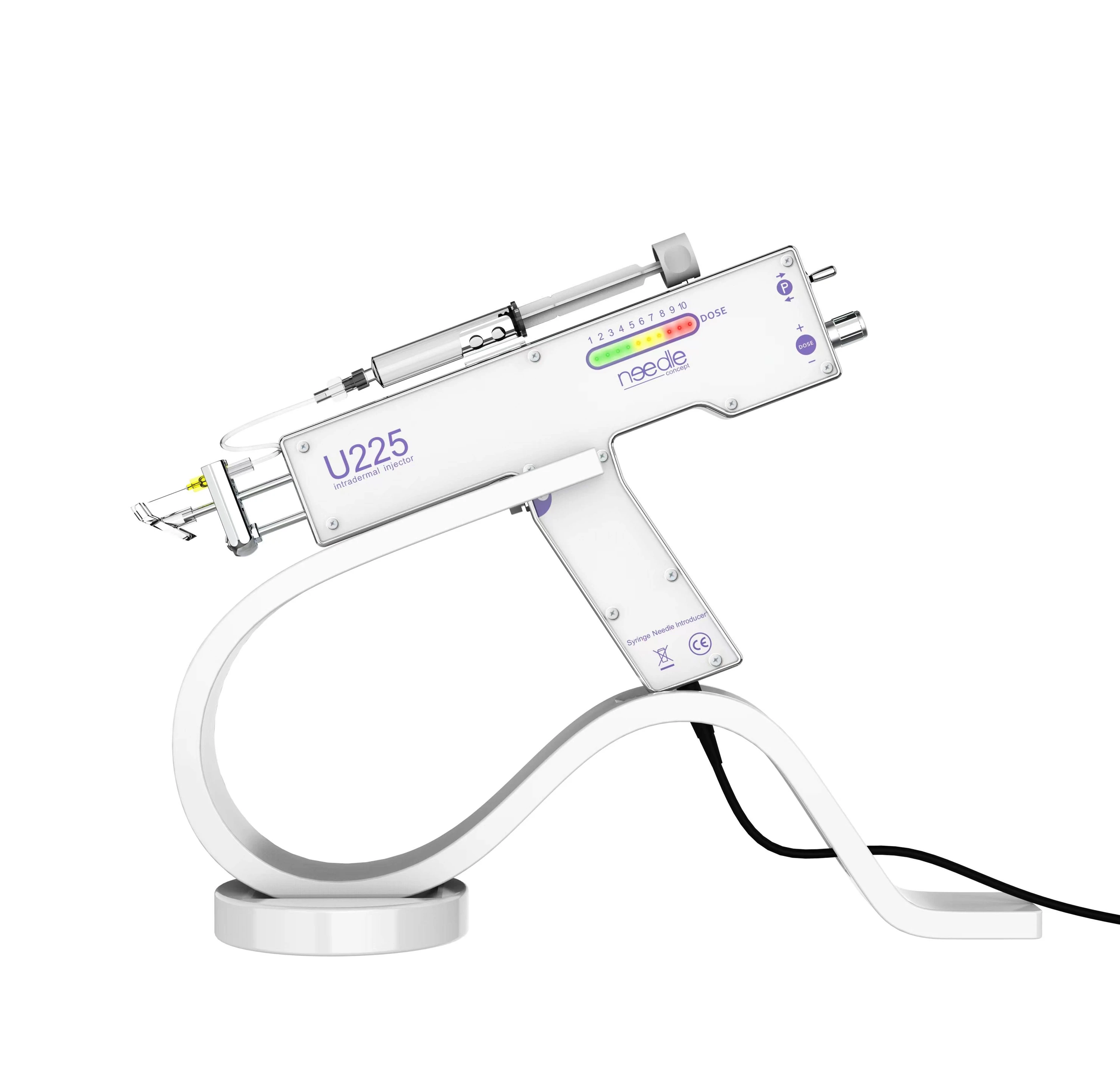 U225 Stainless Steel & Plastic Portable Mesotherapy Gun Needleless Anti-Aging Crystal Skin Scalp Face Rejuvenation
