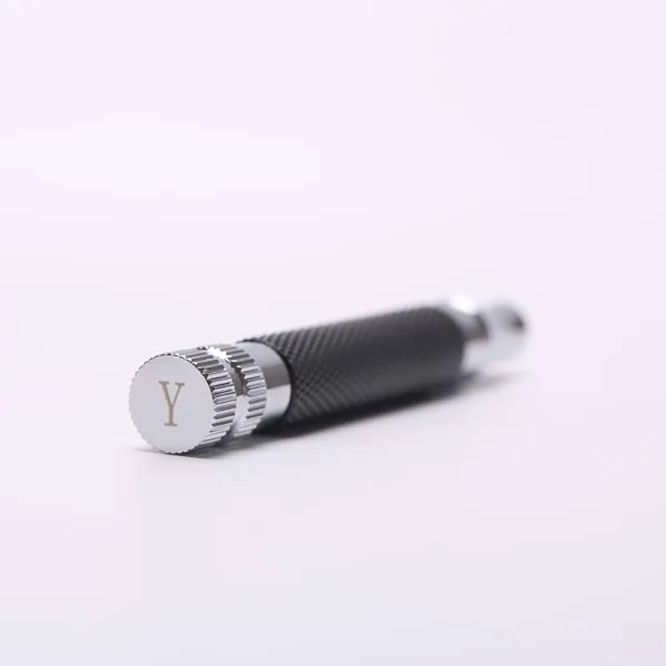 Yaqi Black and Chrome Color Brass Safety Razor Handle for Mens