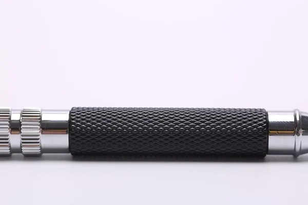 Yaqi Black and Chrome Color Brass Safety Razor Handle for Mens