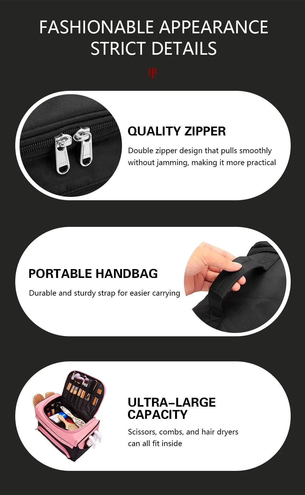 Portable Makeup Bag Salon Nail Tattoo Waterproof Storage Case Beauty Cosmetic Organiser Professional Hairstylist Travel Bag