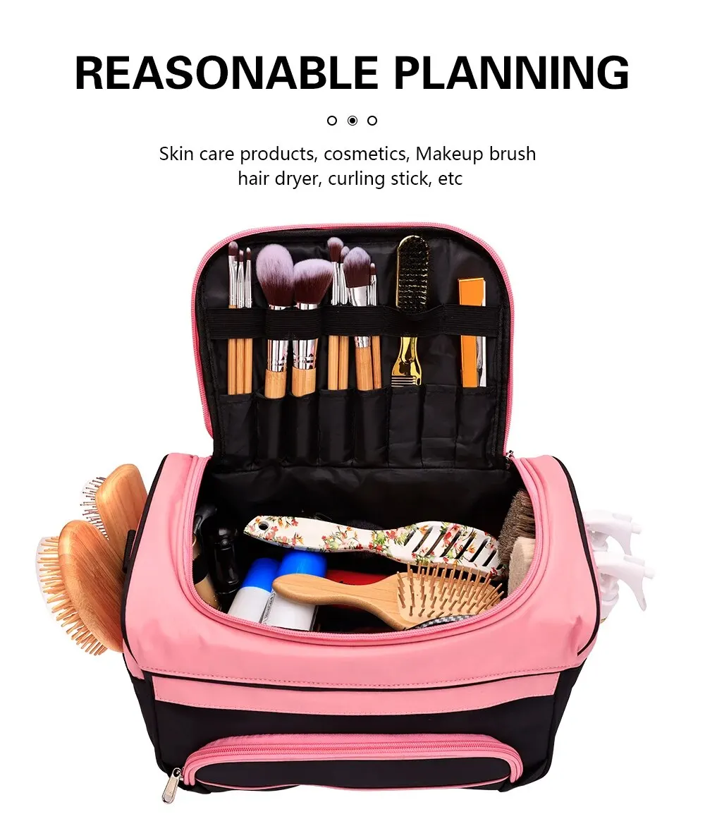 Portable Makeup Bag Salon Nail Tattoo Waterproof Storage Case Beauty Cosmetic Organiser Professional Hairstylist Travel Bag