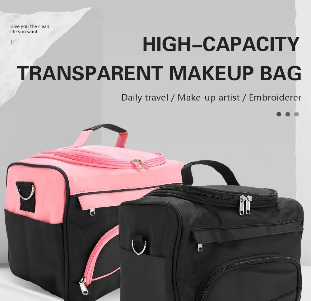 Portable Makeup Bag Salon Nail Tattoo Waterproof Storage Case Beauty Cosmetic Organiser Professional Hairstylist Travel Bag