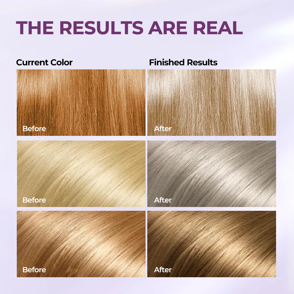 Karseell Purple Hair Mask Purple Shampoo Professional Neutralizes Brass Yellow Tones For Blonde Silver Gray Highlighted Hair